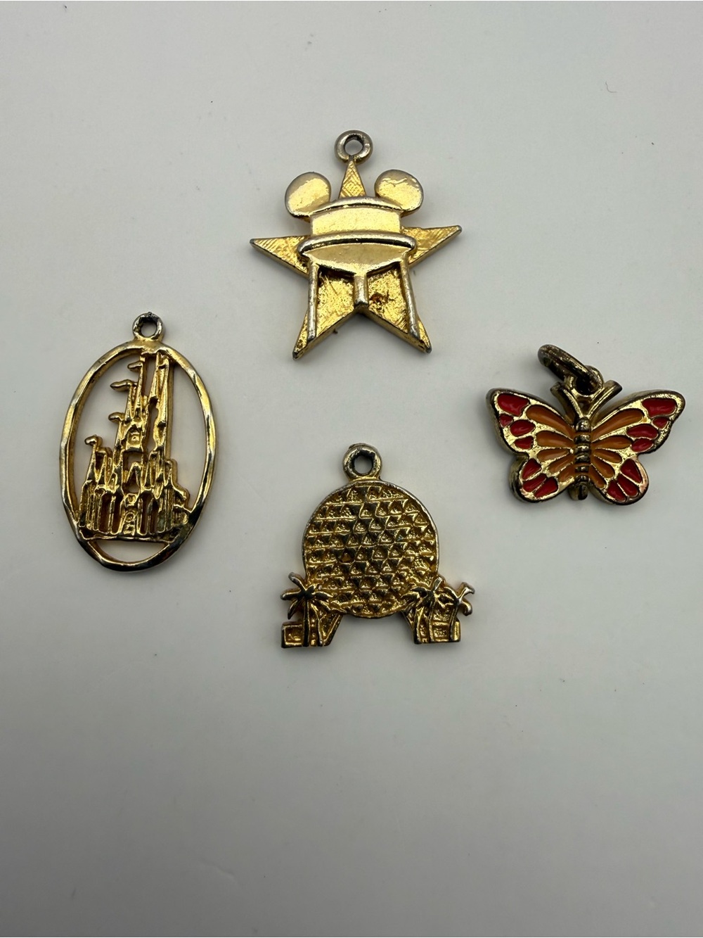 Gold Tone Small Pet Charms - Assorted Shapes (Star, Castle, Butterfly, Ball)